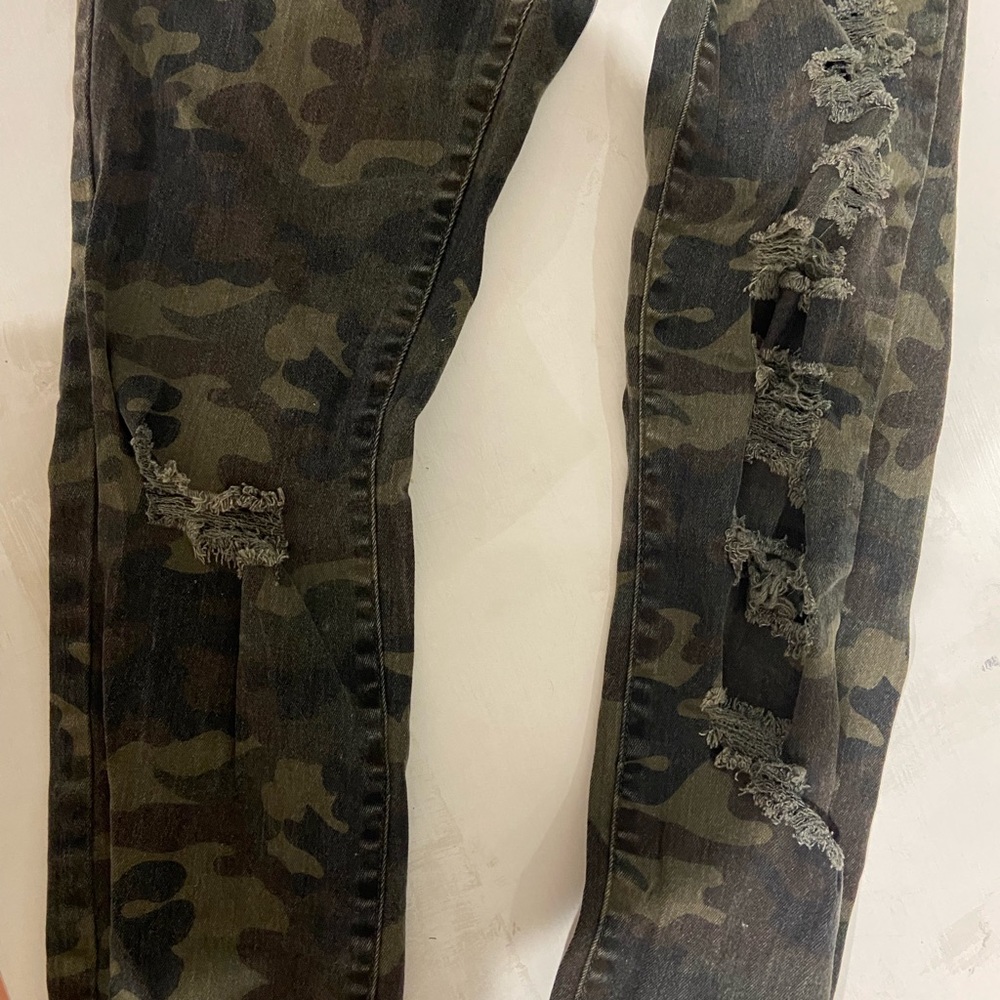 Cello Ripped Camo Jeans - Picture 2 of 3
